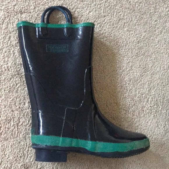 Northwest Territory girl size 3 navy rain boots - Picture 2 of 6